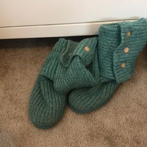 Teal Knit Uggs